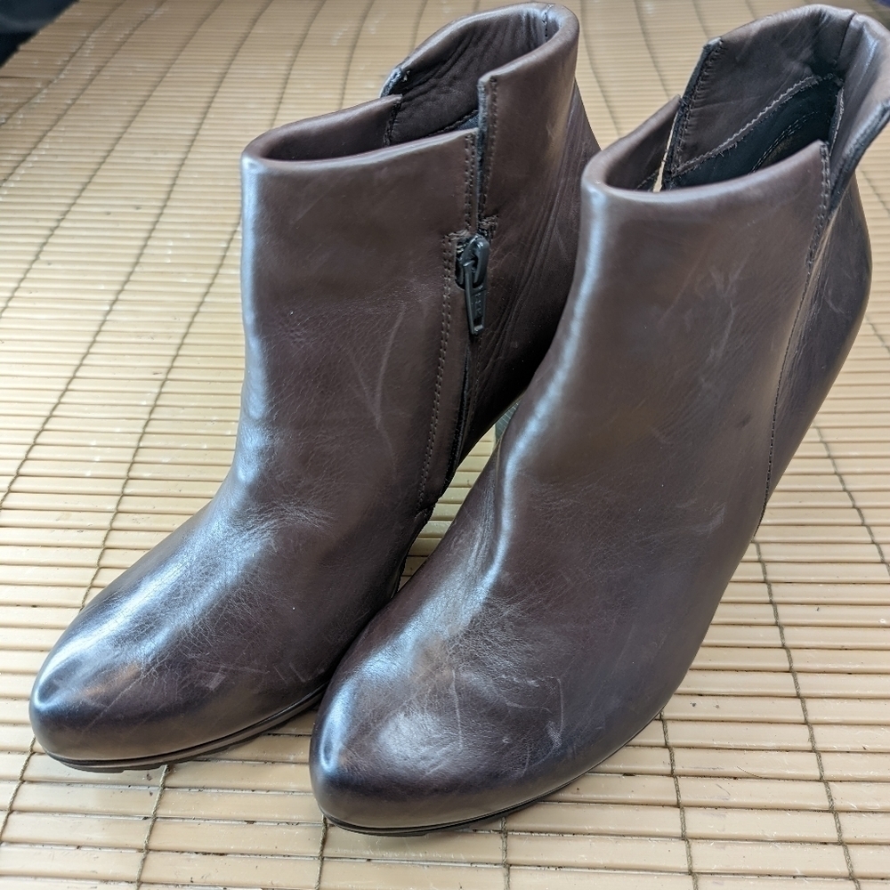 Paul Green Munchen Boots Womens UK sz 5. US sz 7. Ankle Booties Brown Calf Leat